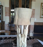 lampe toile de jute