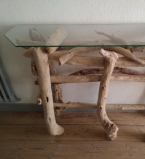 console en bois flotté